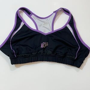 FOX Black and Purple Sports Bra Size Approximately M L No Tag
